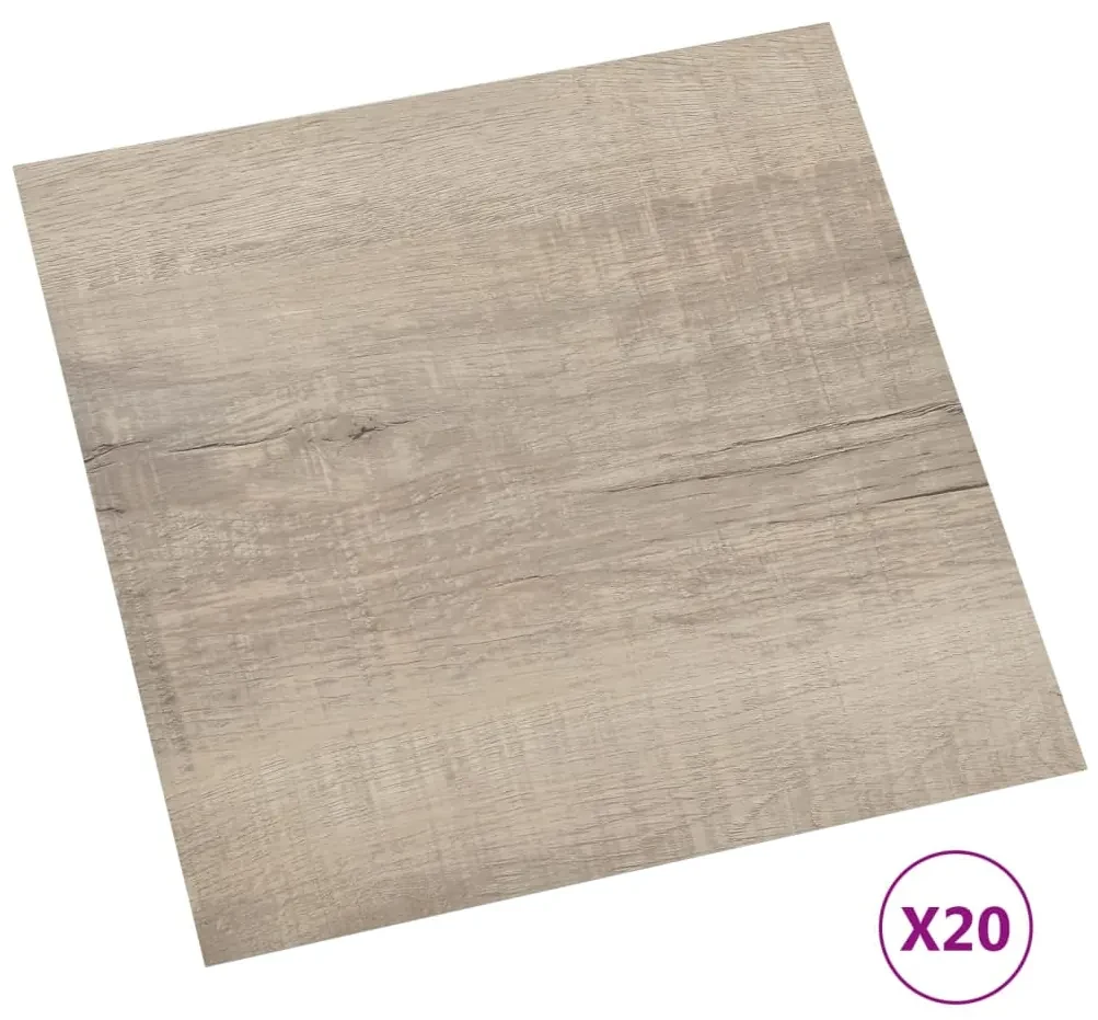 vidaXL Vloerplanken 20 st zelfklevend 1,86 m² PVC taupe