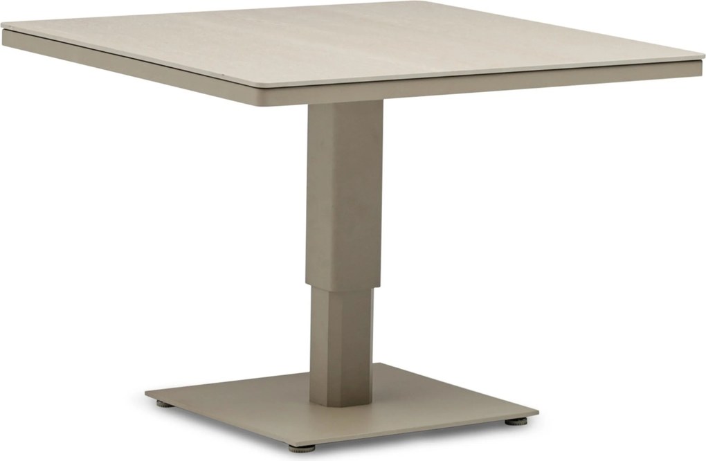 Tuintafel vierkant 90 x 90 cm Zand/Beige Tivano in hoogte verstelbare