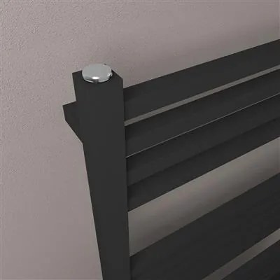 Eastbrook Tuscan Square multirail handdoekradiator 60x120cm 775W zwart mat