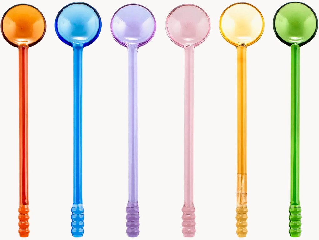 Lepels Soda van borosilicaatglas, 6-delig