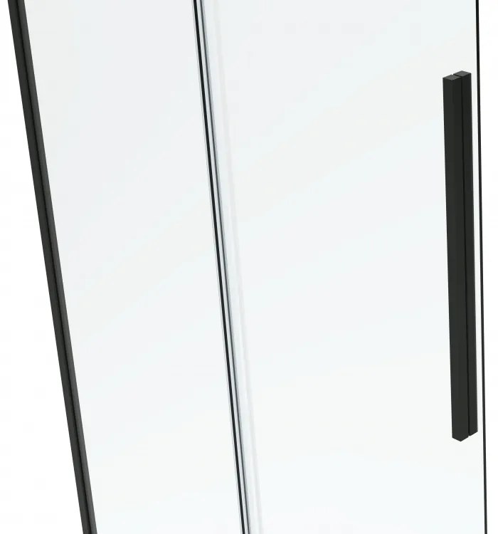 van Rijn ST06 douchecabine met 180cm softclose deur en helder glas matzwart 180x100cm