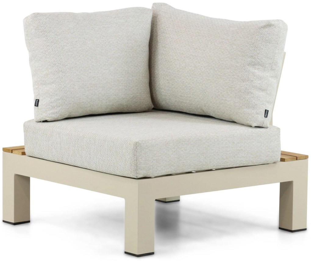 Loungeset 5 personen Aluminium/Teak Taupe Lifestyle Garden Furniture Vittoria