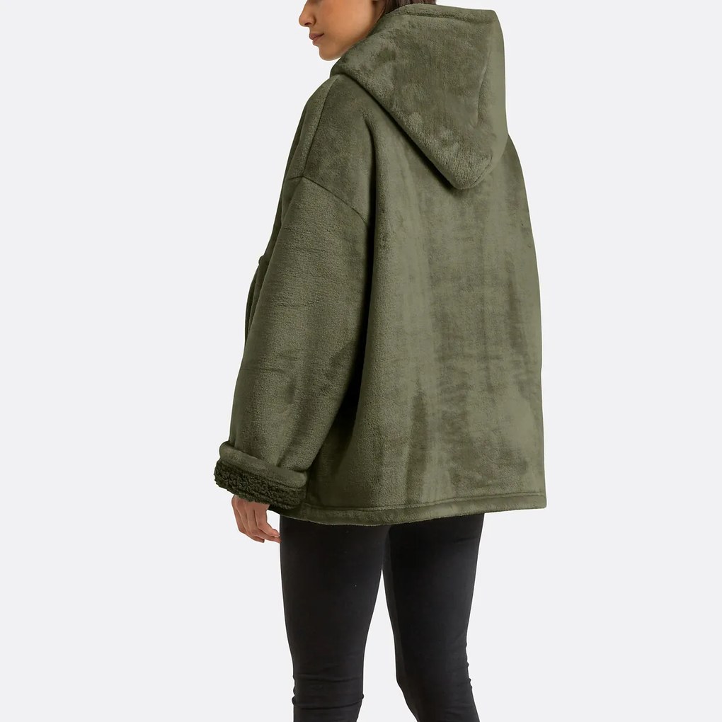 Plaid fleece sweater maat S/M, Javi