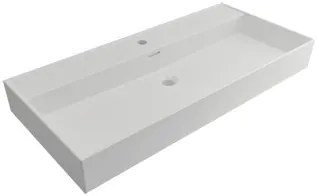 Plieger Kansas badmeubel 100cm met mat witte wastafel en kraangat warm eiken