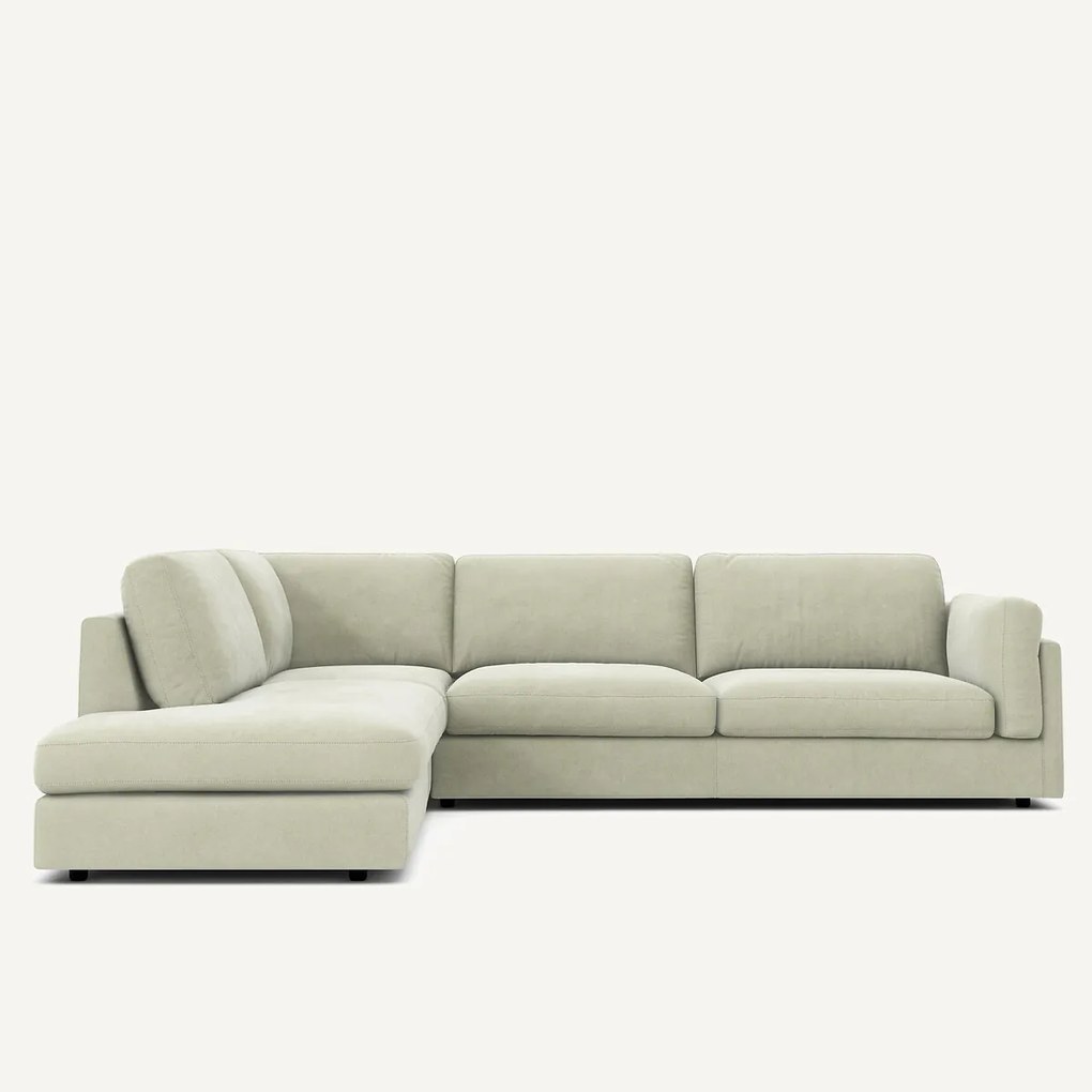 Hoekbank van stonewashed fluweel, César