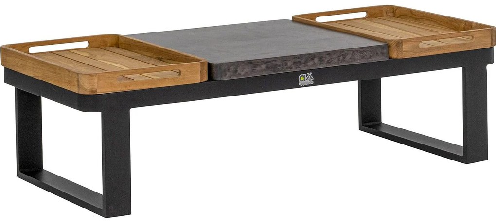 Goossens Salontafel Mura, Salontafel 140x60 cm met 2 dienbladen