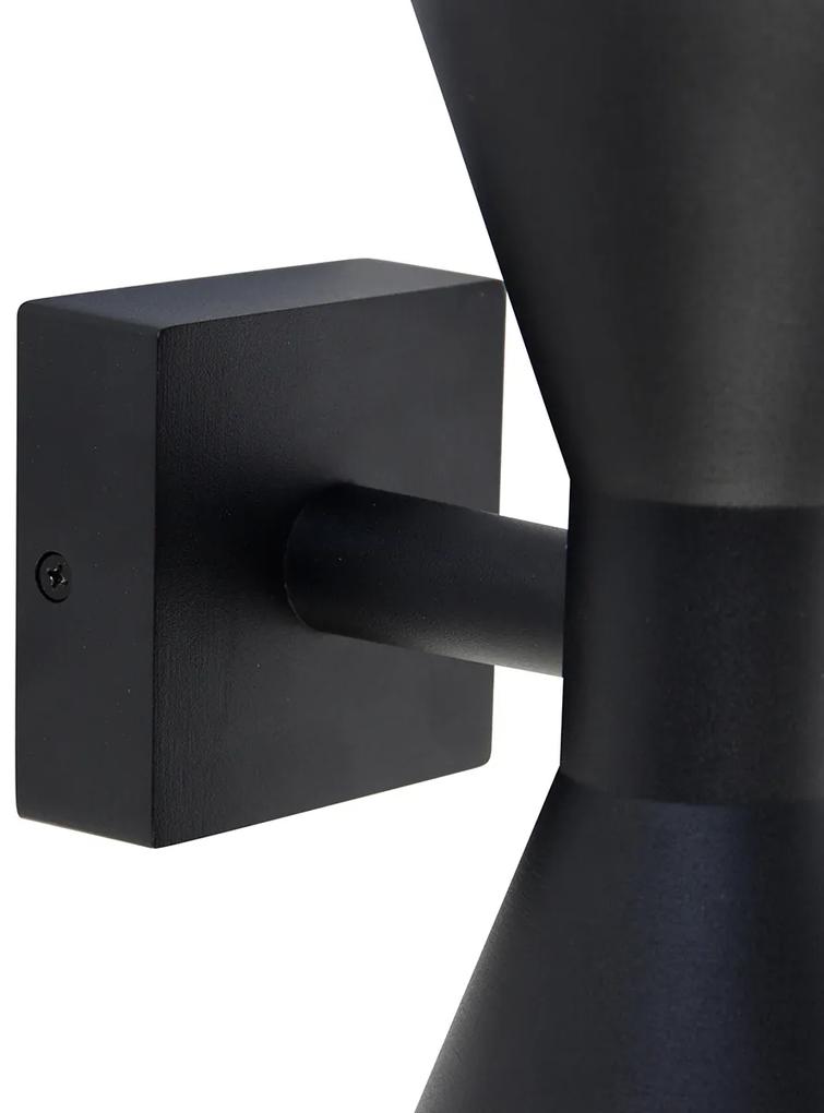 Moderne wandlamp zwart 2-lichts - Rolf Modern GU10 IP44 rond Binnenverlichting Lamp