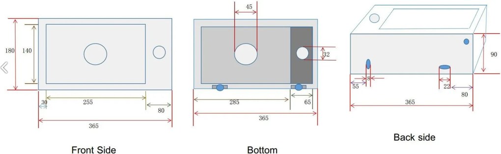 Mueller Mini Rhea fonteinset mat wit met verouderd messing fonteinkraan rechts