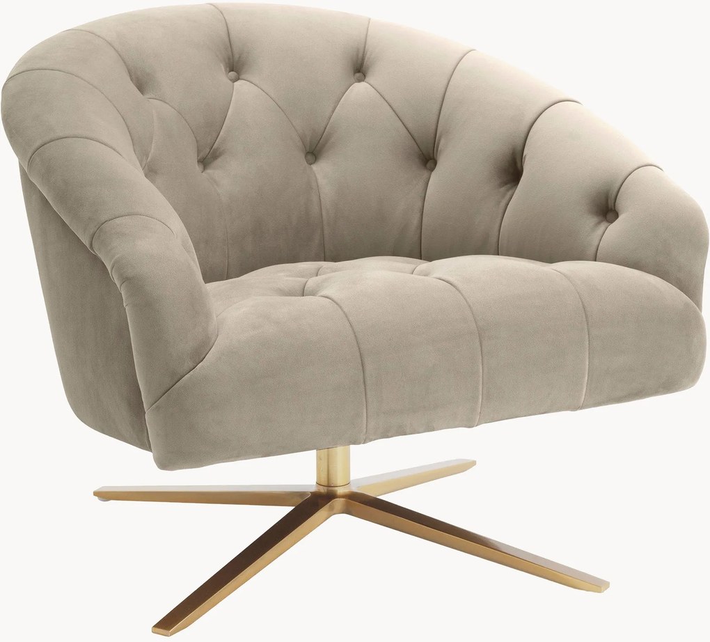 Fluwelen draaistoel Gardner