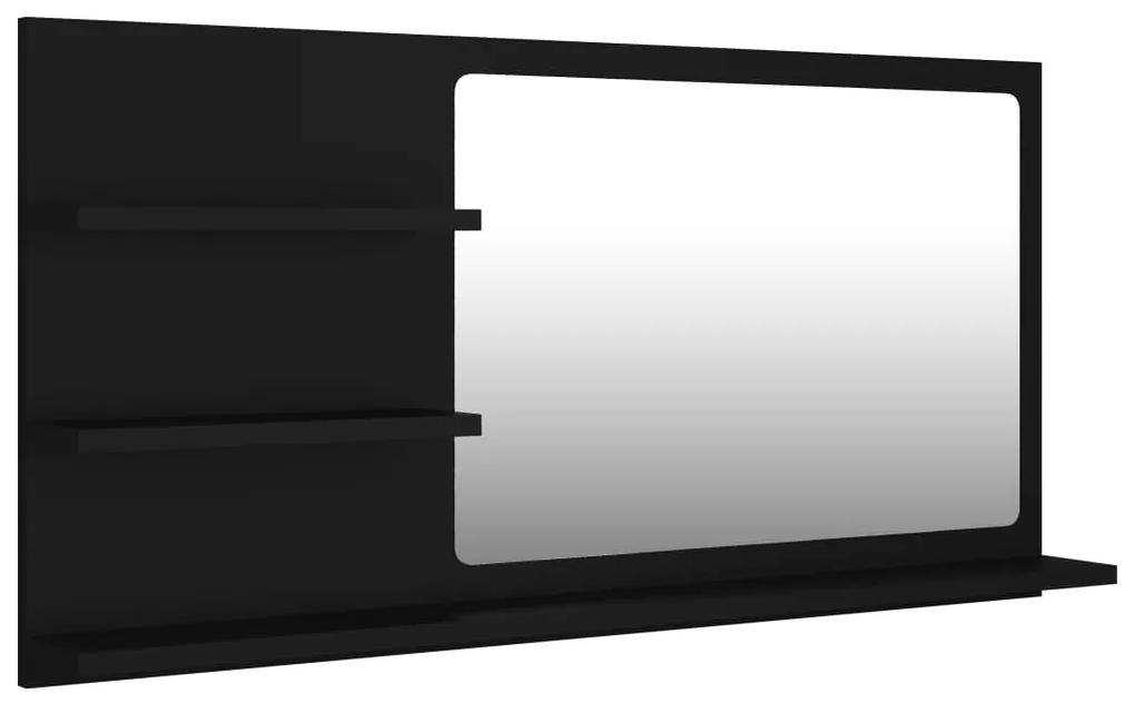 vidaXL Badkamerspiegel 90x10,5x45 cm spaanplaat zwart