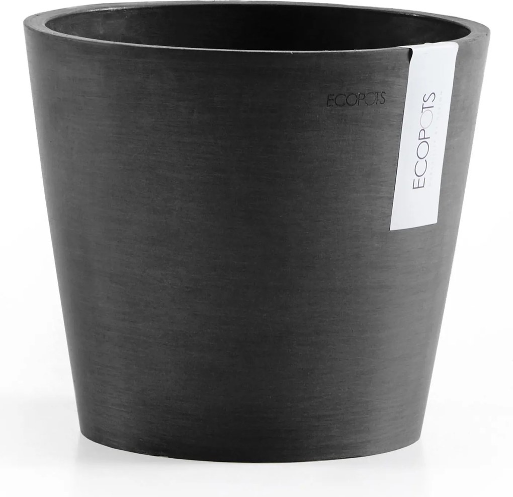Ecopots bloempot Amsterdam 20 - Rond - Dark Grey - Diameter 20 x H17,1 cm