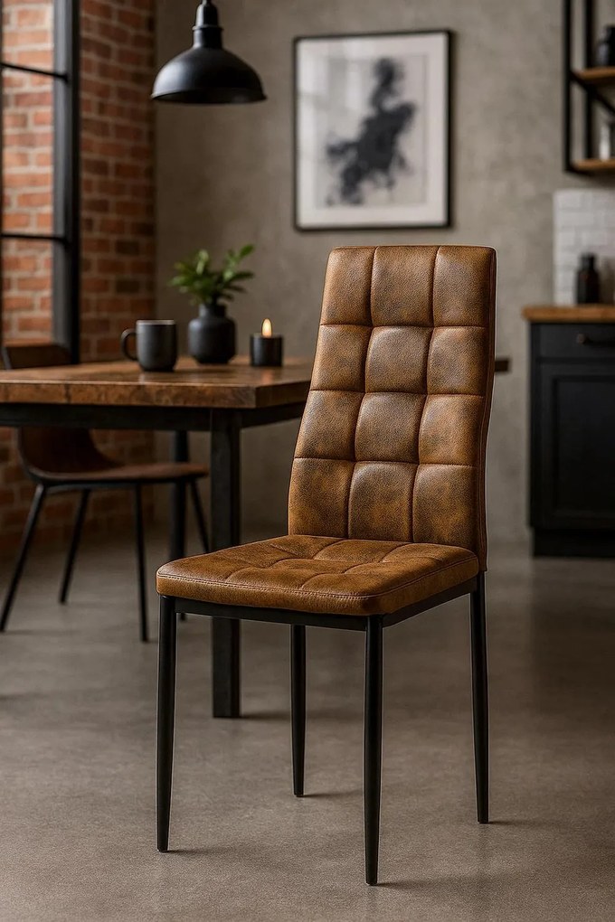 Set 4 Lan Kunstlederen Stoelen