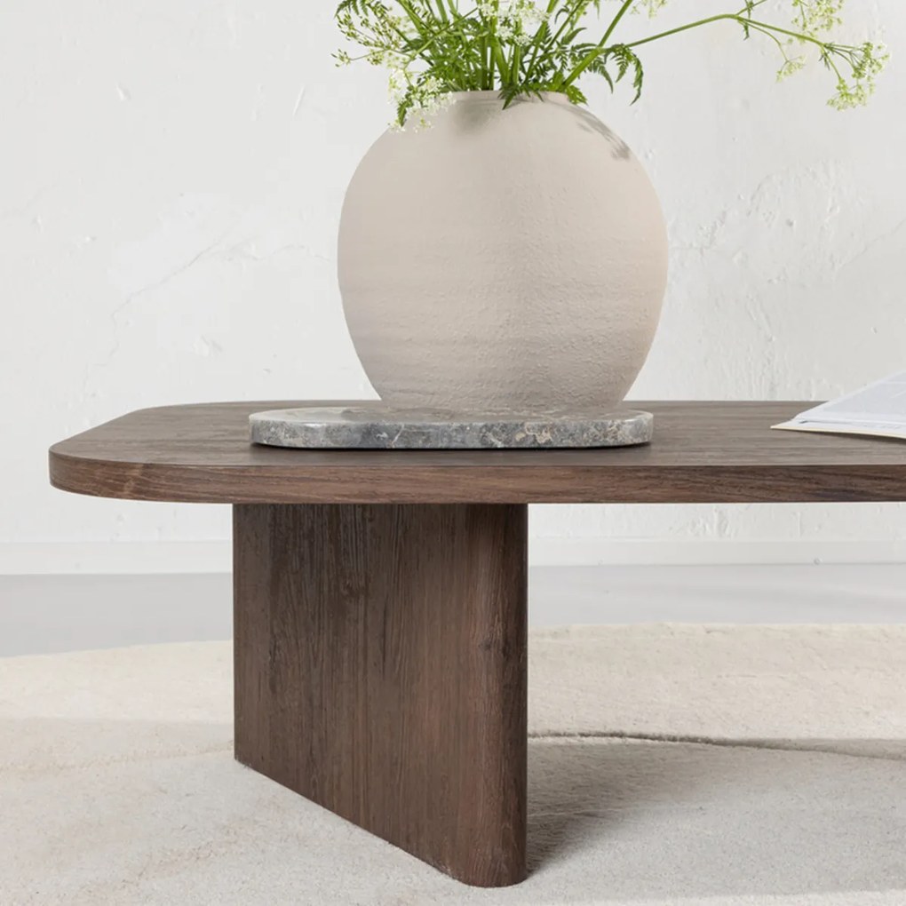 Organische Salontafel Mocca - 65 X 130cm.