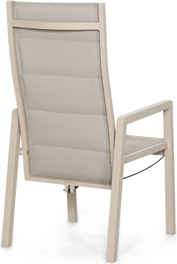 Tuinset 6 personen 205 cm Aluminium Taupe Lifestyle Garden Furniture Essence/Creta