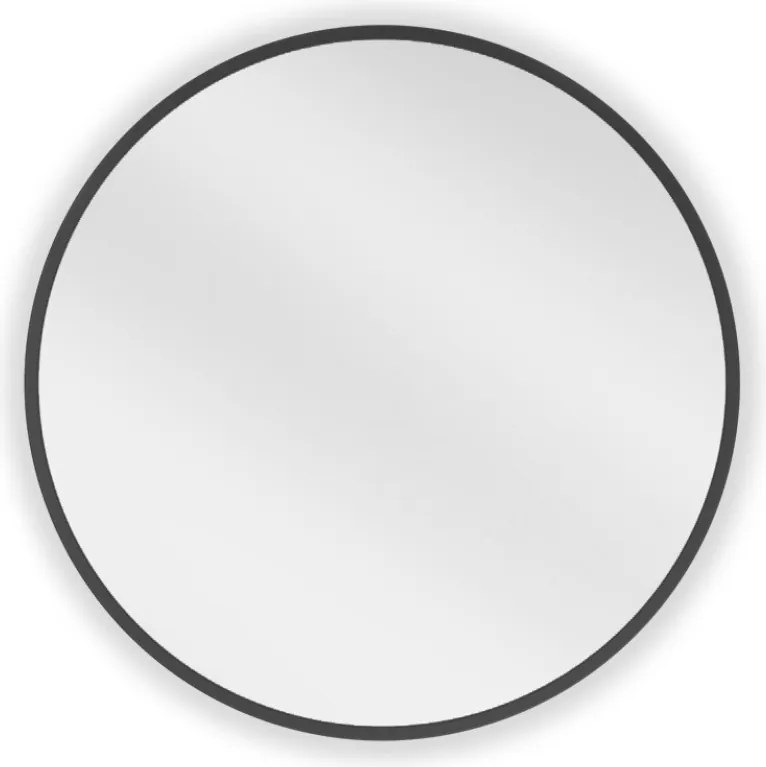 Mexen Loft ronde badkamerspiegel 50 cm, zwarte lijst - 9850-050-050-000-70
