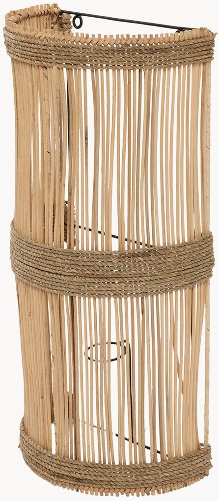 Handgeweven rotan wandlamp kap Jalal