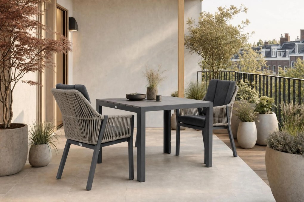 Tuinset 2 personen 92 cm Rope Taupe Lifestyle Garden Furniture Verona/Young