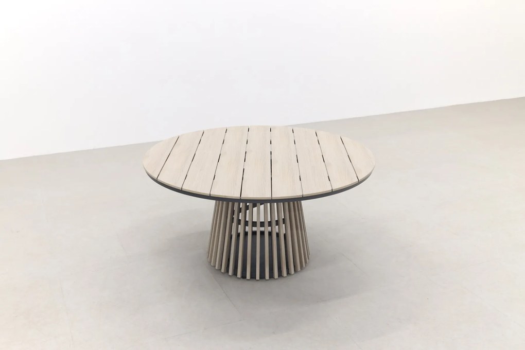 Jasmine Black/GI Trinxa 6-persoons ronde dining tuinset Ø148 cm.