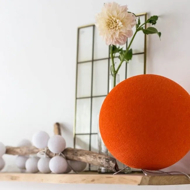 Staande Cottonball - Orange - dia 41cm