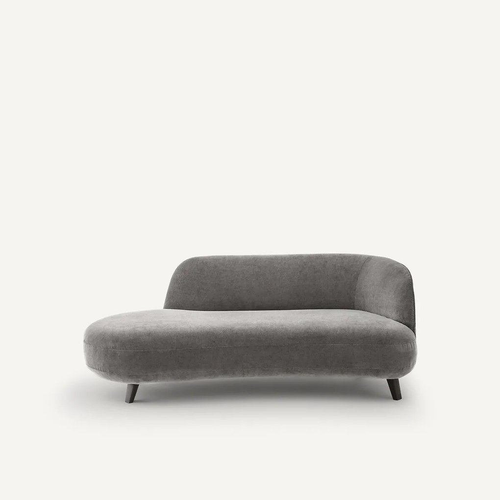 Sofa Dormeuse stonewashed fluweel, Rosebury, ontwerp Emmanuel Gallina