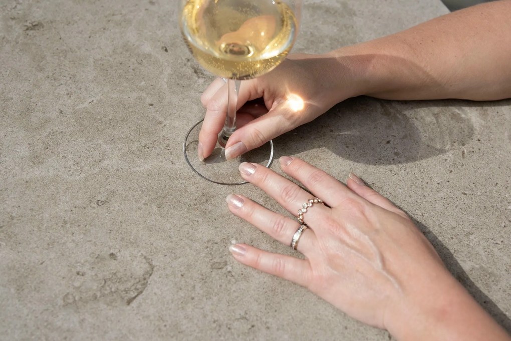 Taste by 4 Seasons Florence tuinset latte met Prado tafel met keramisch blad 300 cm Tuinset beige weerbestendig