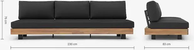 The Outsider Hoek Loungeset - Los Angeles - Antraciet - Acacia - The Outsider