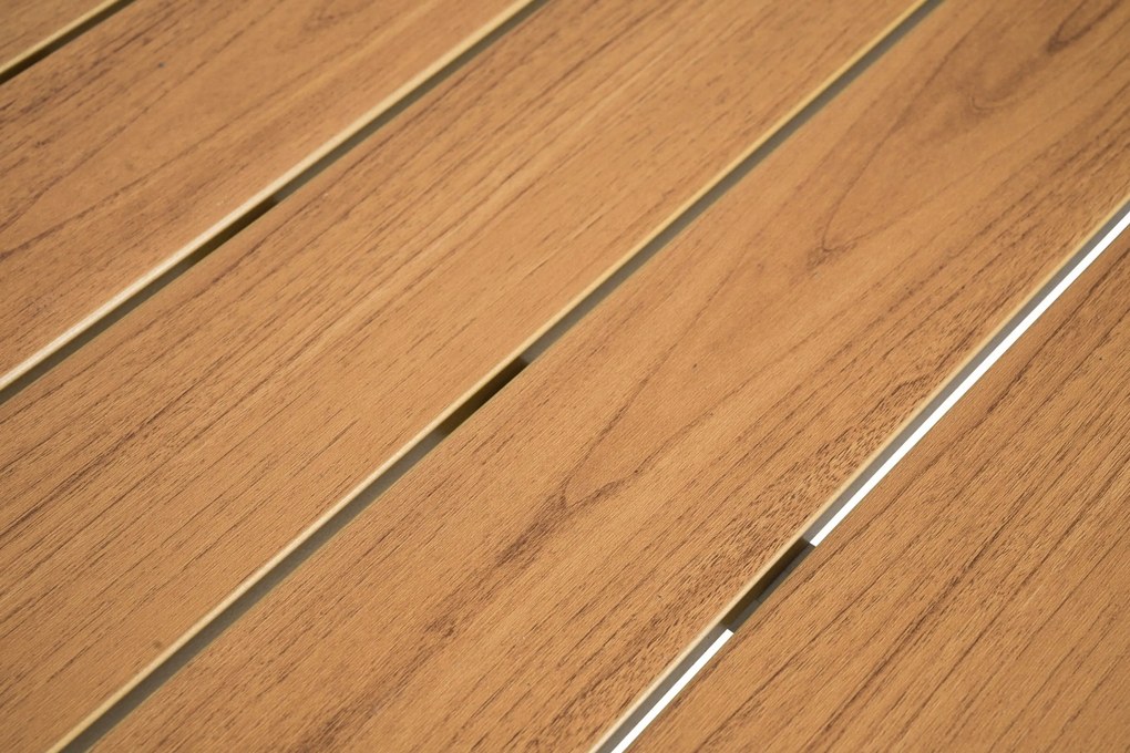 Tuinset 6 personen 205 cm Kunststof Zand/Beige Domani Furniture Alba/Creta