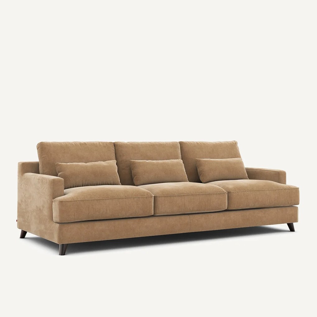 Bank 3- of 4-zits, van stonewashed fluweel, ALWINE