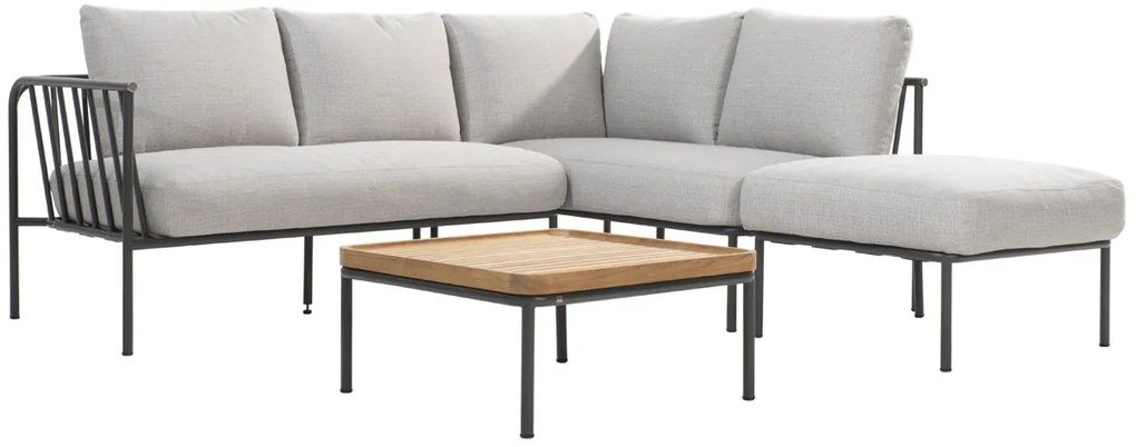 4 Seasons Outdoor Figaro chaise loungebank SALE Loungeset antraciet weerbestendig