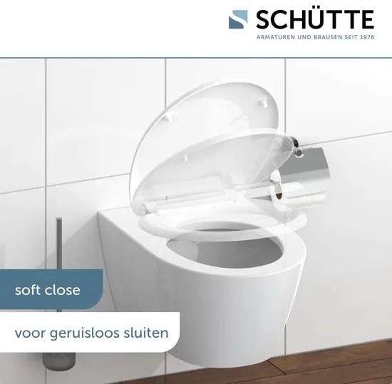 Schutte Miles toiletzitting duroplast met softclose en quick release grijs