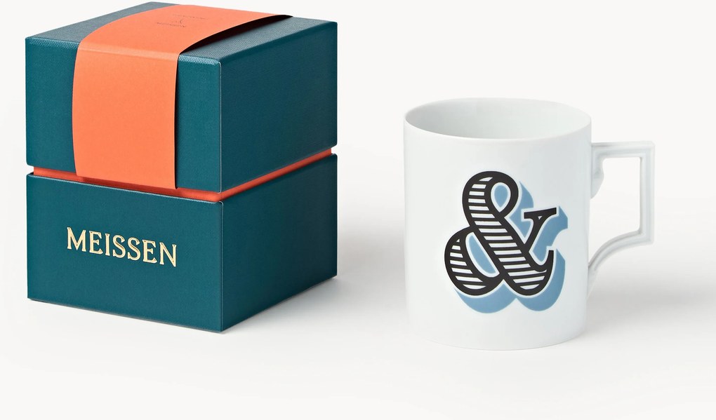 Handgemaakte beker Initials met decoratief motief, Westwing x MEISSEN