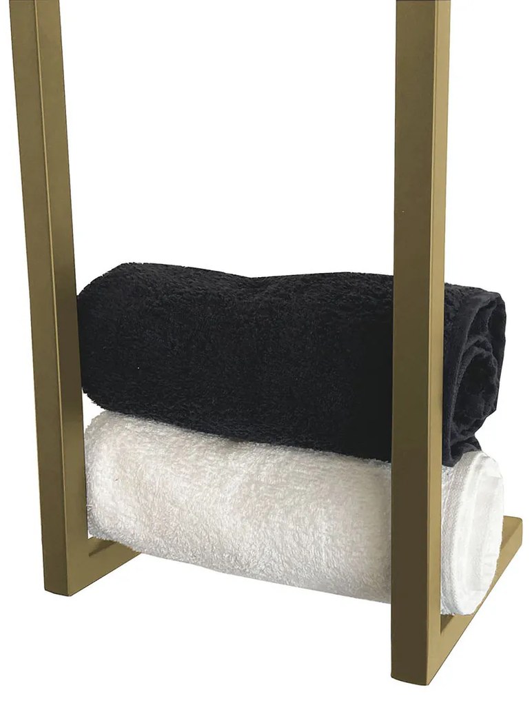 Mueller Gold handdoekrek industrieel 95x25x20cm geborsteld messing