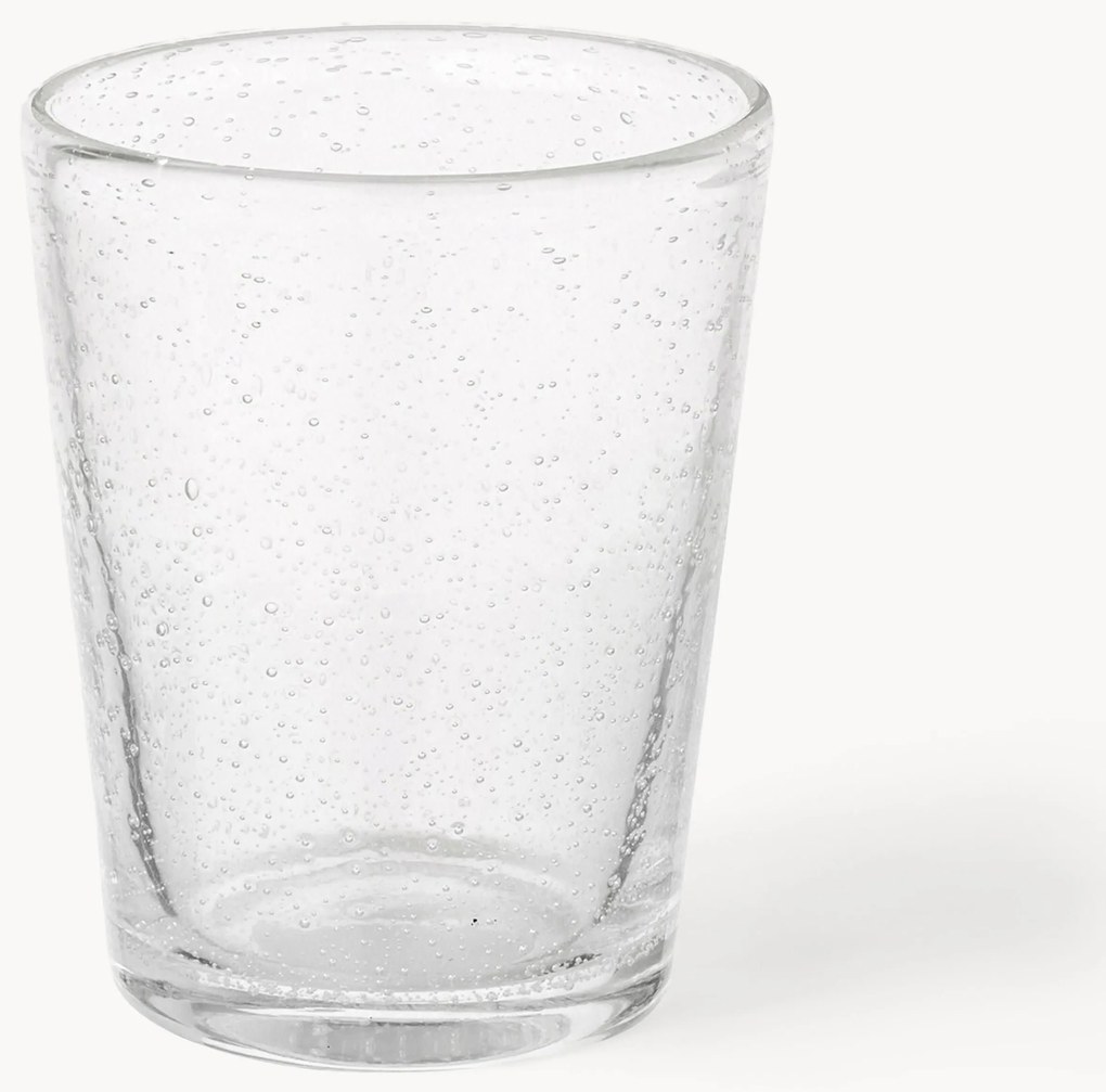 Mondgeblazen Bubble waterglazen met decoratieve luchtbellen, 4 stuks