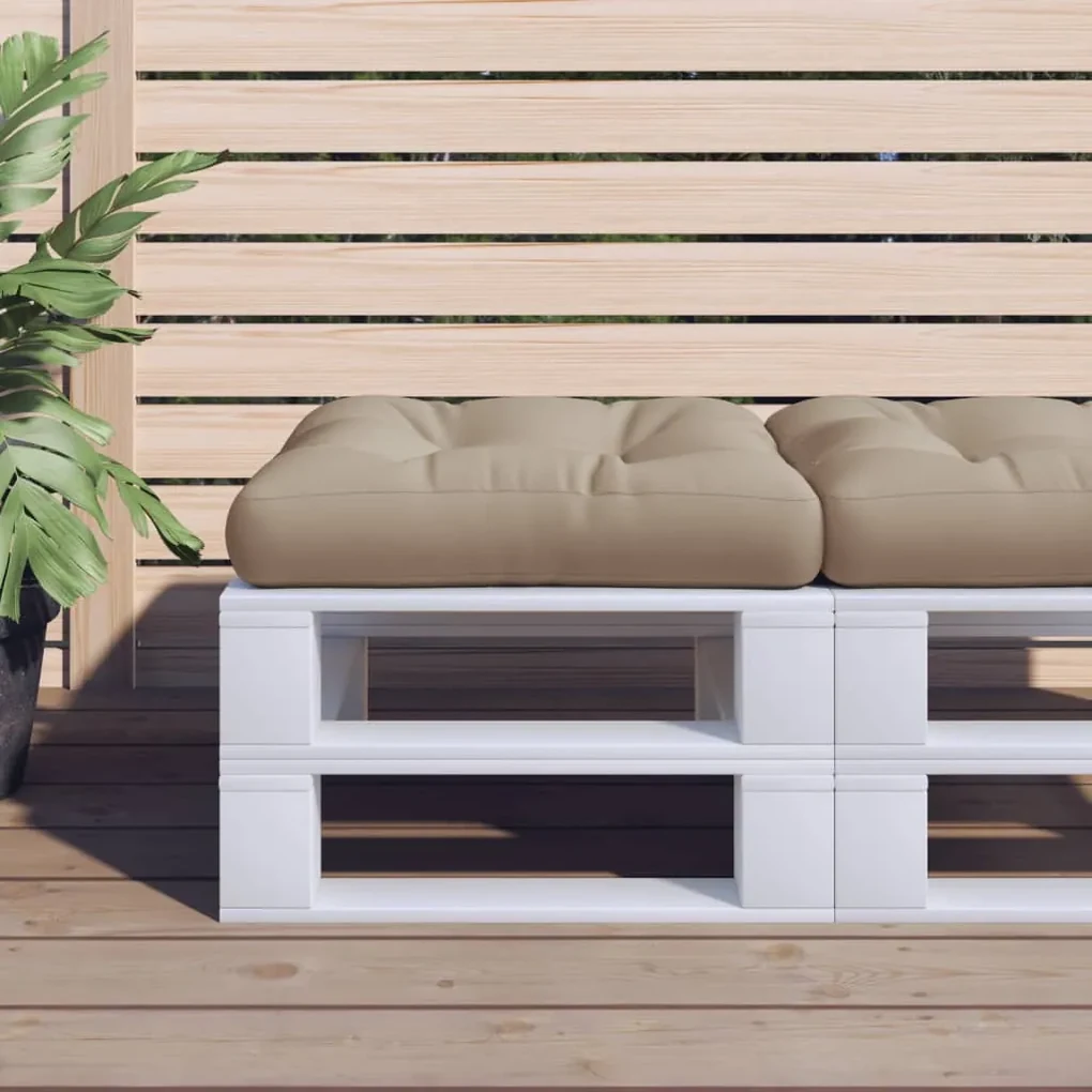 vidaXL Bankkussen pallet 58x58x10 cm taupe