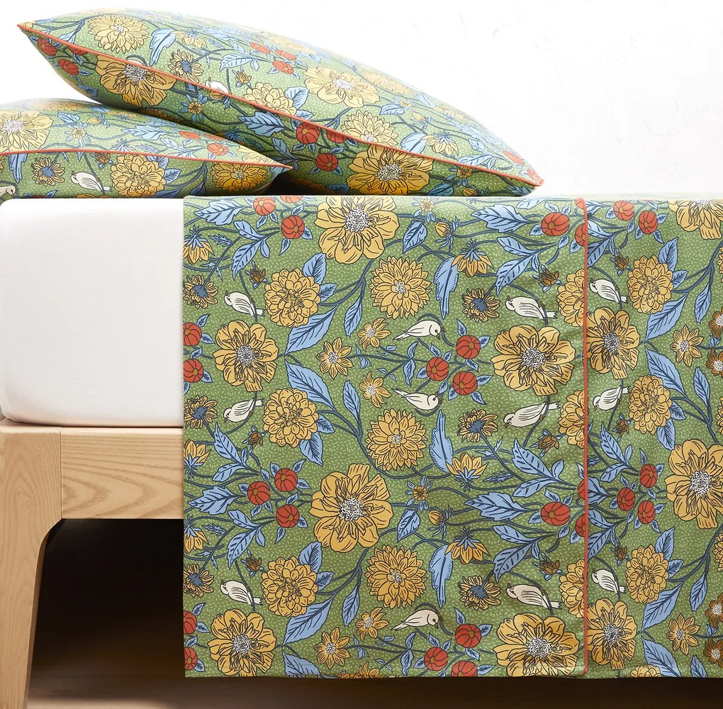 Plat laken in katoensatijn, Johanna