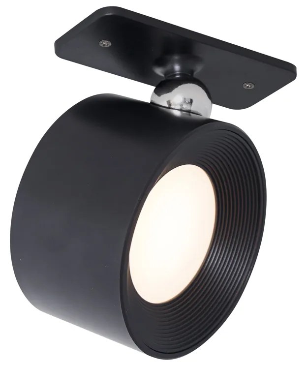 Set van 4 Moderne wand- plafondlampen zwart incl. LED oplaadbaar - Bright Modern rond Binnenverlichting Lamp