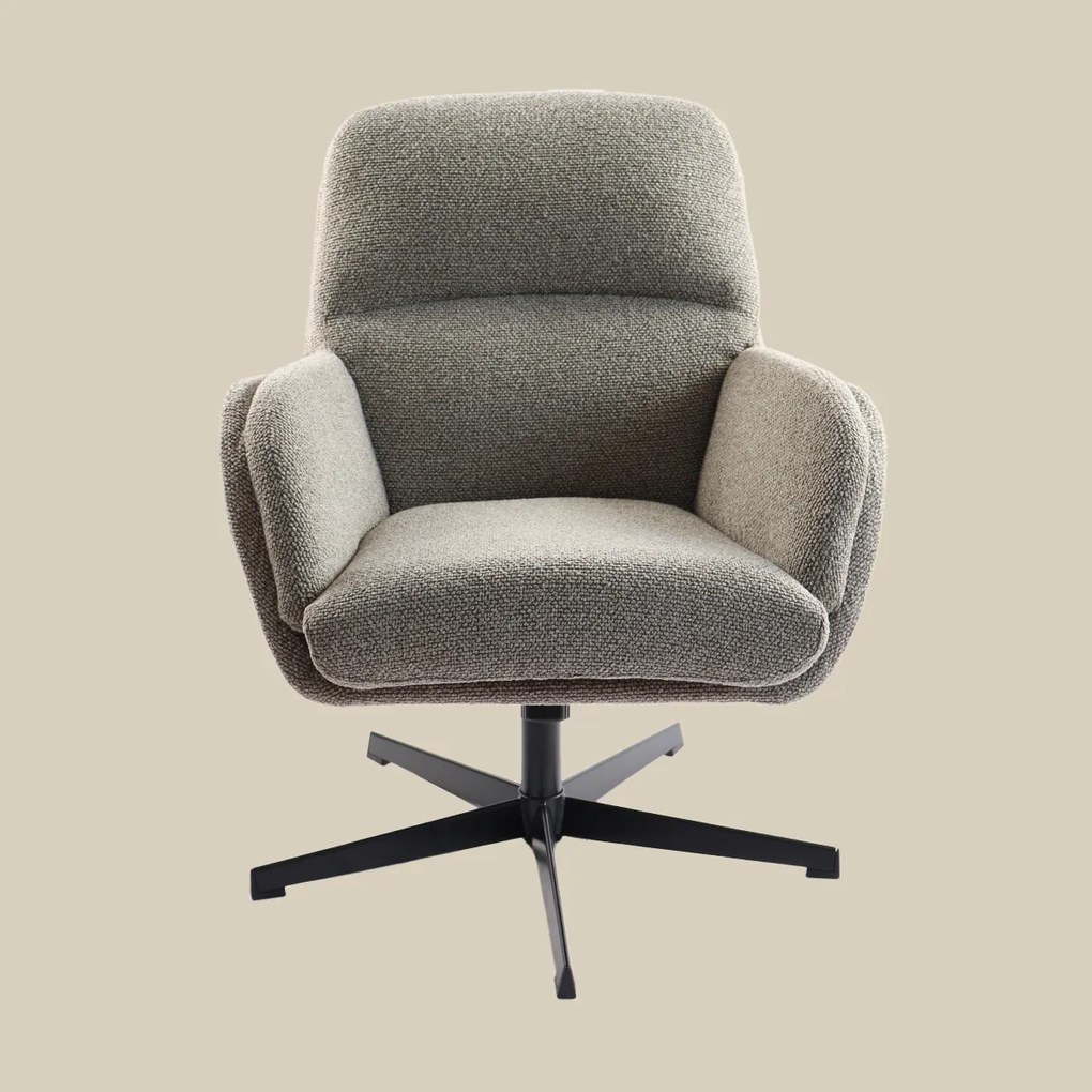 Kleine Fauteuil Draaibaar Grijsbruin