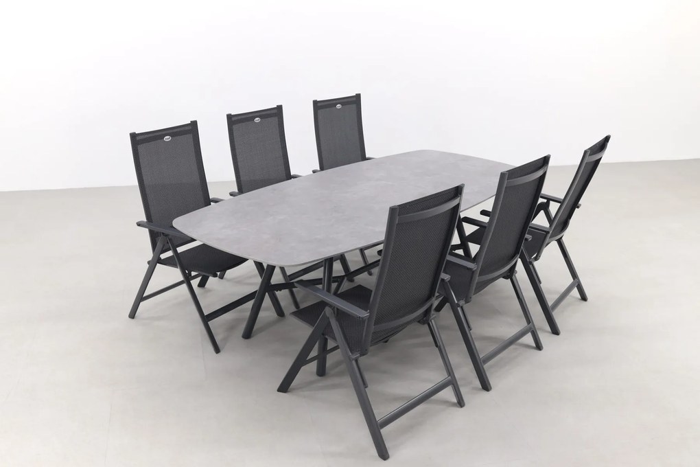 Hartman Napoli/Benevento 240x110 cm. - Deens ovale tuinset - verstelbaar OP=OP