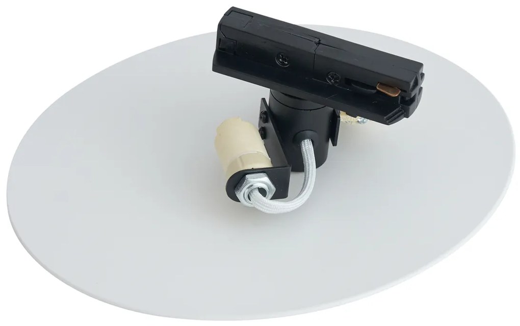 Moderne plafondlamp wit voor railsysteem 1-fase 2-lichts - Iconic Pulley