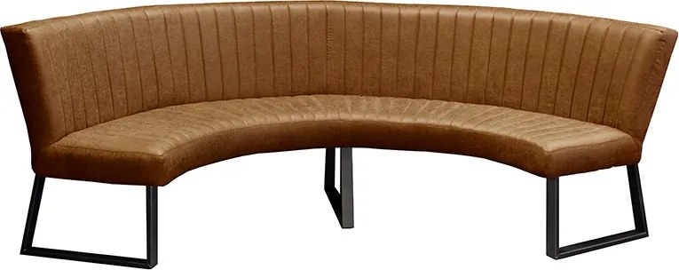 Eetkamerbank - Hengelo - lederlook Missouri cognac 03 - geschikt voor tafel 130 cm