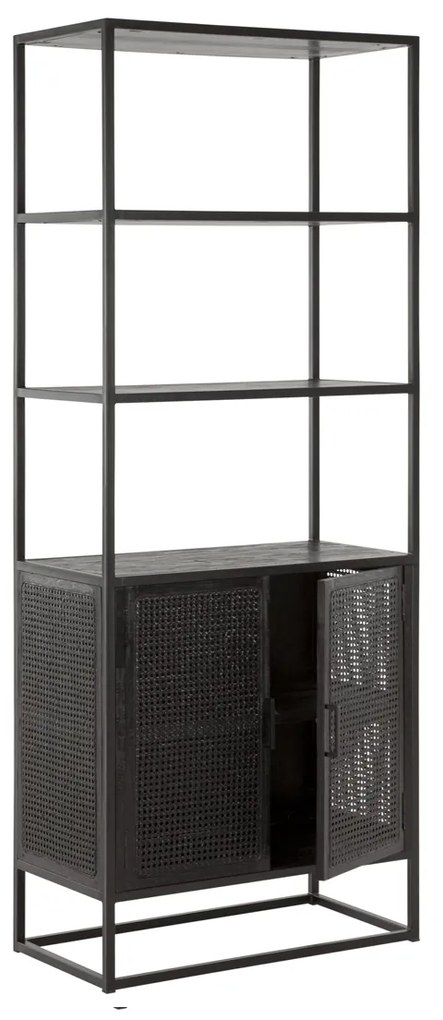 Must Living Spiderman Zwarte Kast Met Open Vakken - 75x40x190cm.