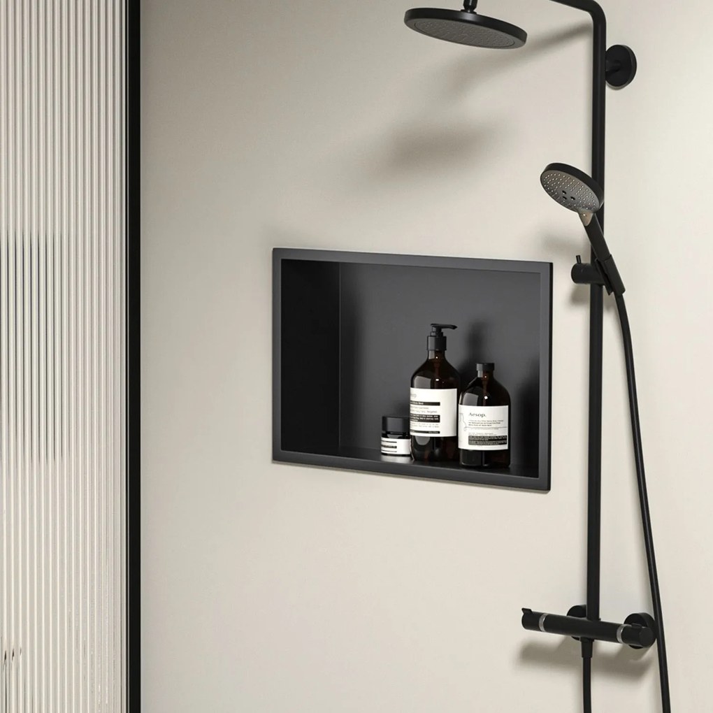 bathroom shelf 30x45 matte black
