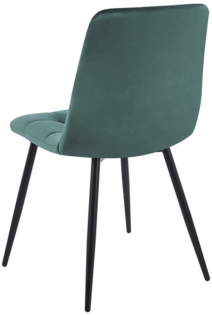 Set 4 Stoelen Stuhl Fluweel