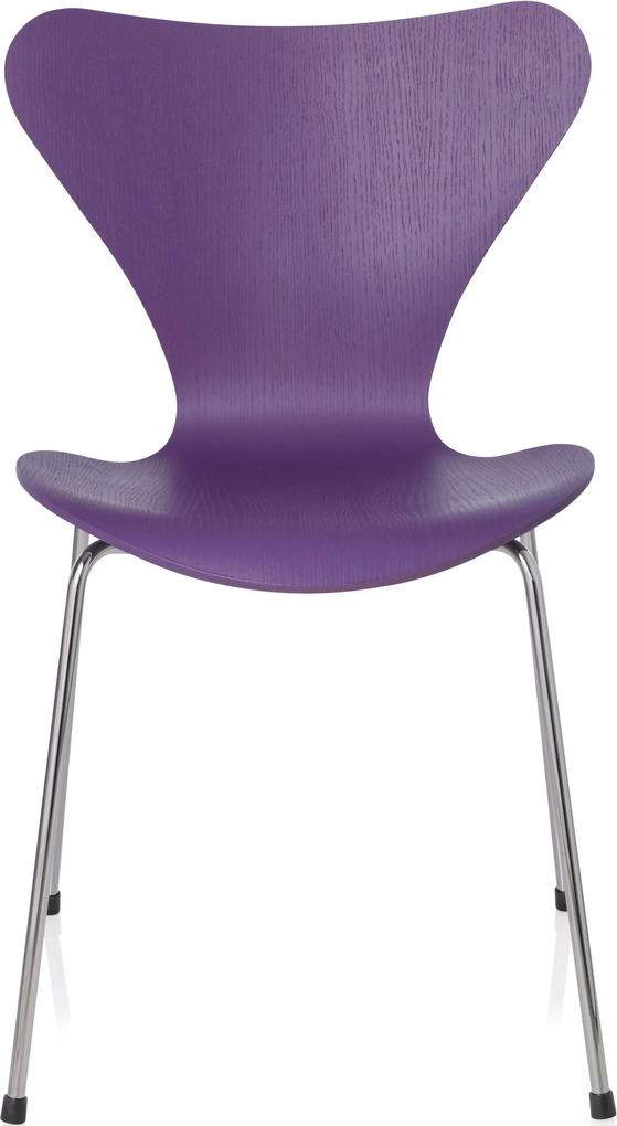 Fritz Hansen Vlinderstoel Series 7 stoel gekleurd essen evren paars