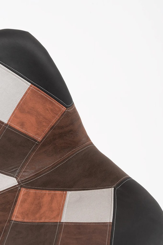 Set van 4 Kelen Patchwork Kunstlederen Stoelen