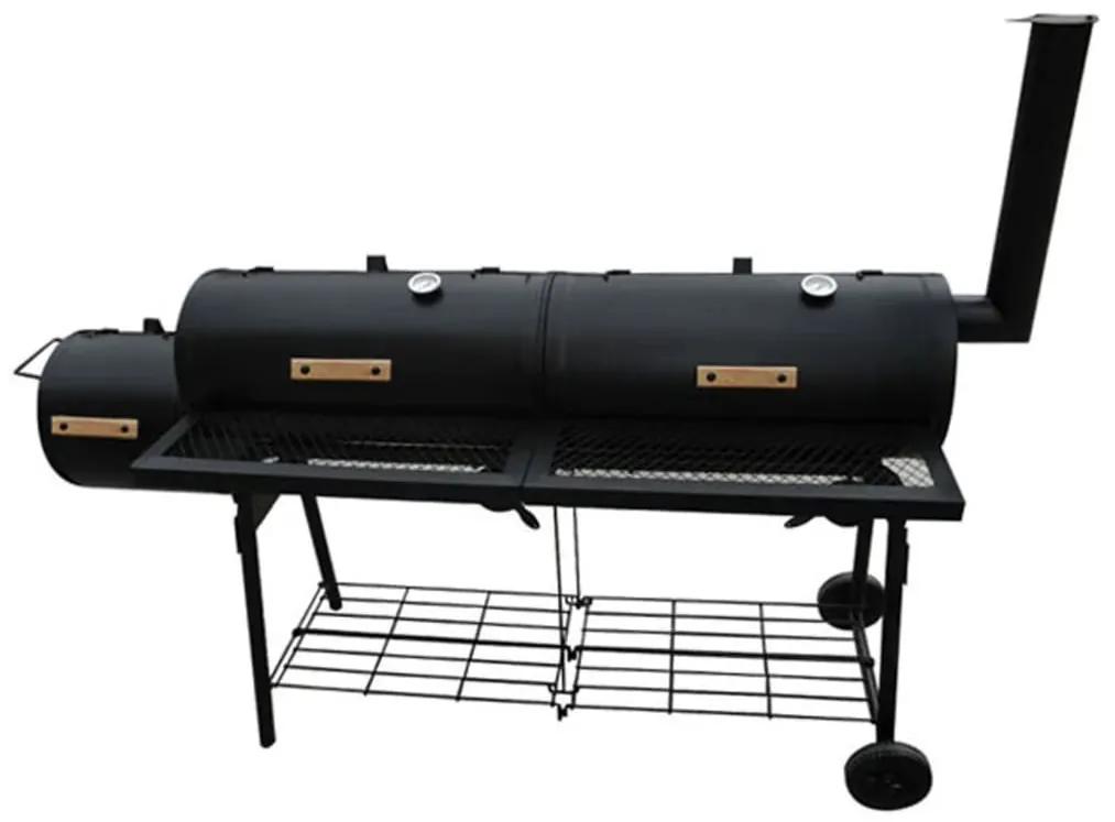 vidaXL Rookbarbecue Nevada XL zwart