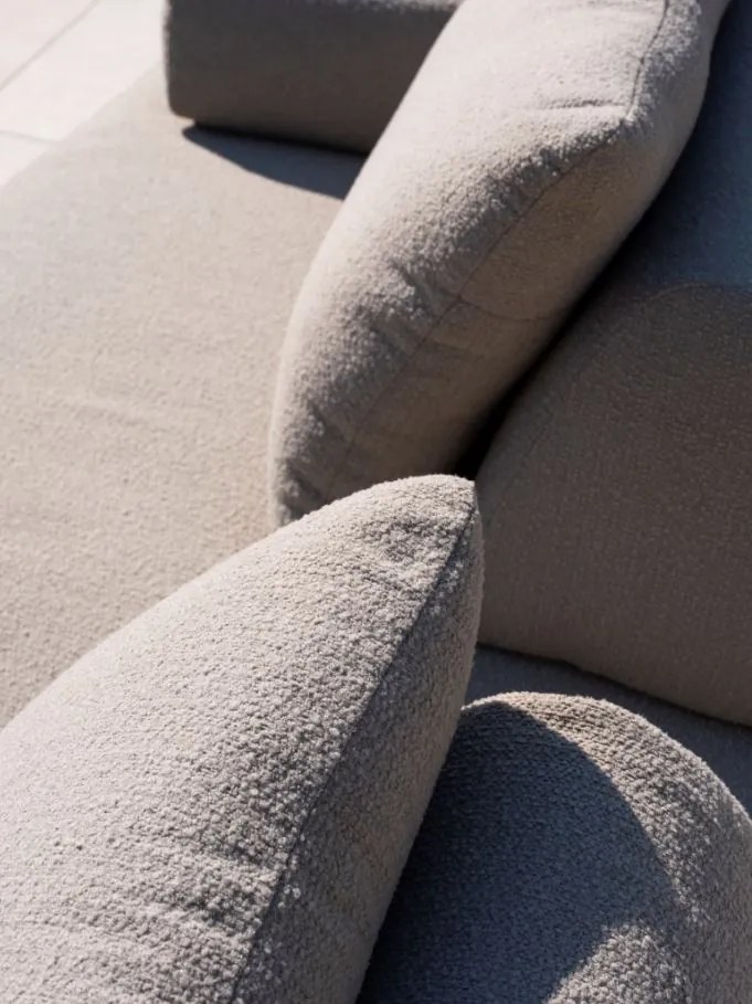 4 Seasons Outdoor Santorini hoek loungebank terre met XL-hoek *Showroommodel Loungebank bruin weerbestendig