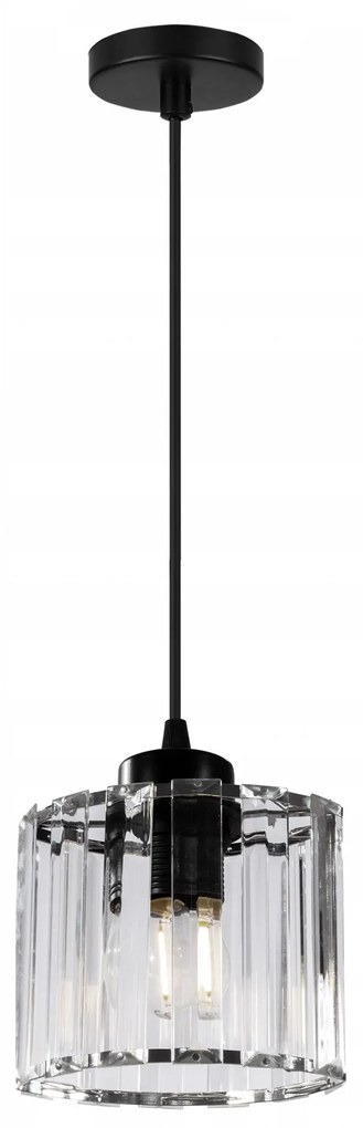 Zwarte kristallen plafondlamp APP511-1CP
