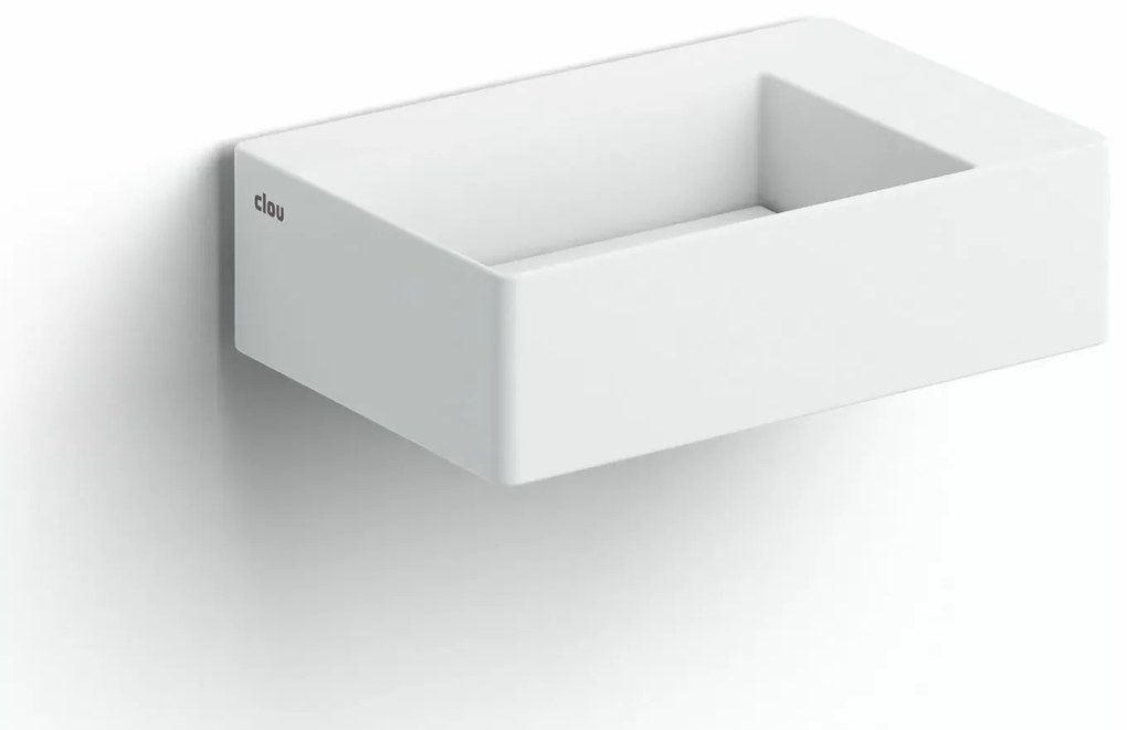Clou New Flush 2 fontein solid surface 36cm met afvoerplaat wit mat