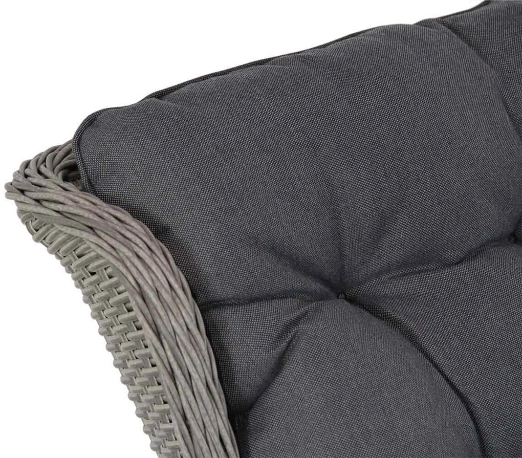 33% korting |  Verstelbare Tuinstoel Wicker Grijs-antraciet Garden Collections Edingburgh